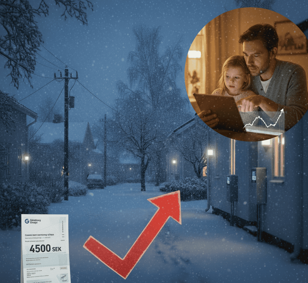 Sol altta yüklü miktarda elektrik faturası, sağ üstte kızıyla birlikte tablete bakan baba.