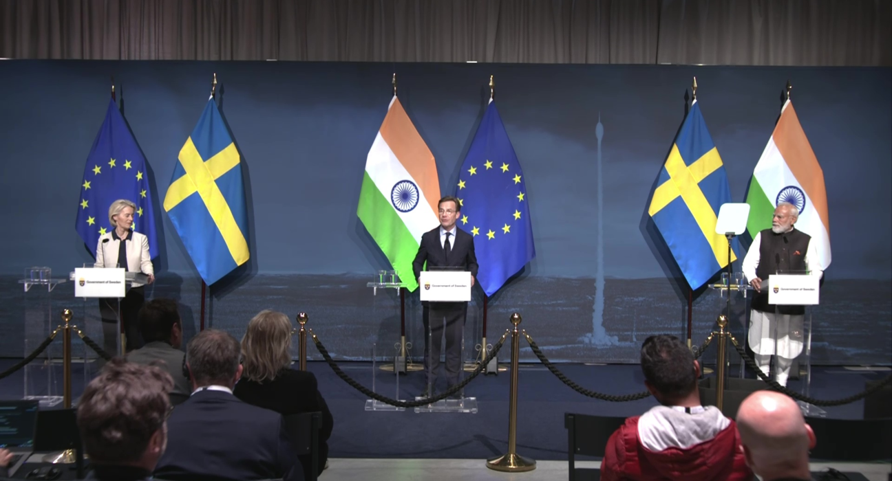 Isvec - Hindistan zirvesinde liderler oturuyorlar