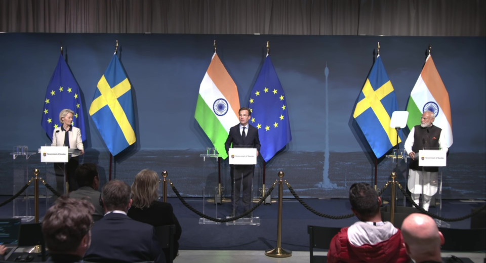Isvec - Hindistan zirvesinde liderler oturuyorlar